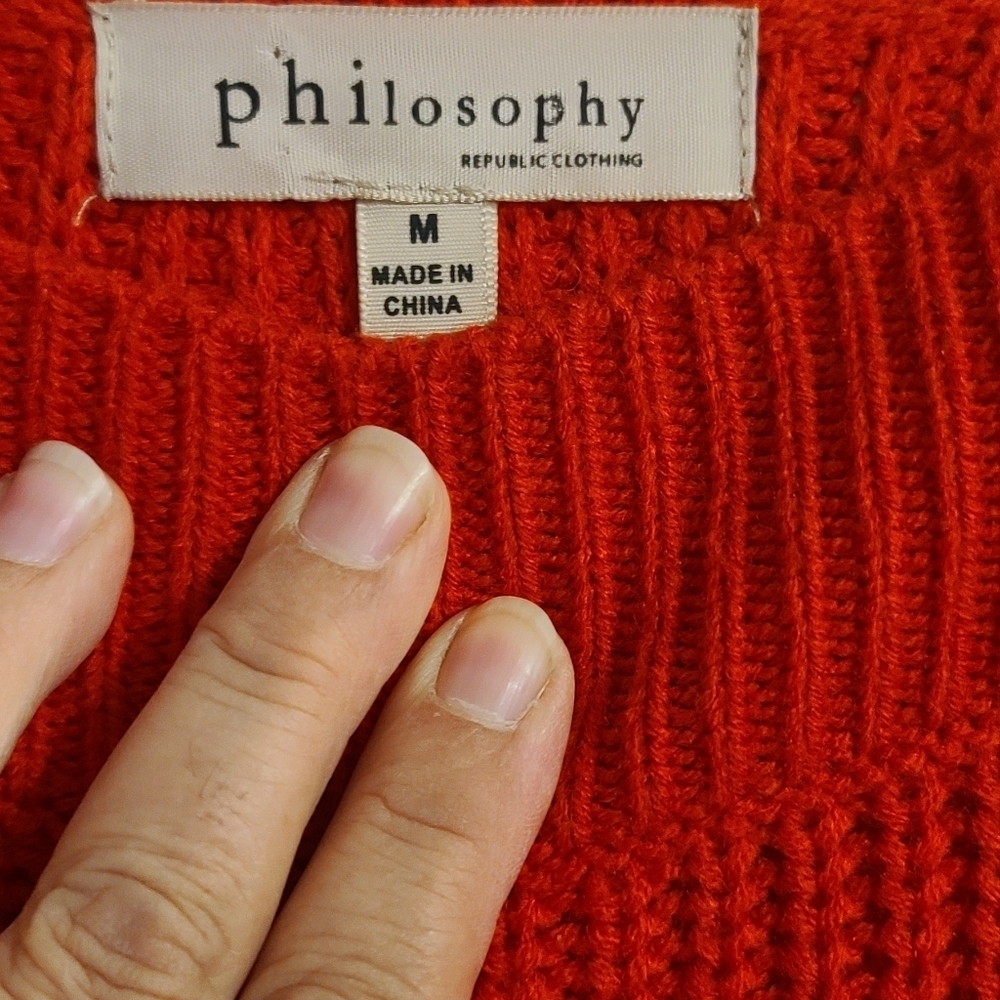 Philosophy Red Button-Detail Sweater Size M - Picture 2 of 10